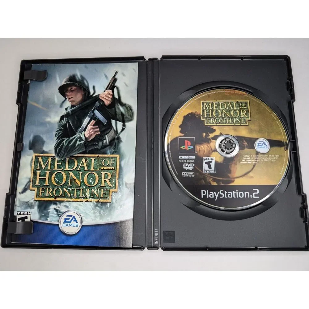 PlayStation 2 PS2 Medal Of Honor Frontline (2002)‎ Game Disc & Manual WORKS
